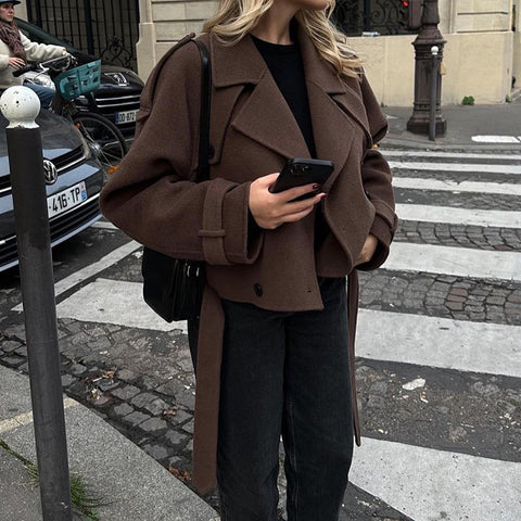 Brown woolen coat